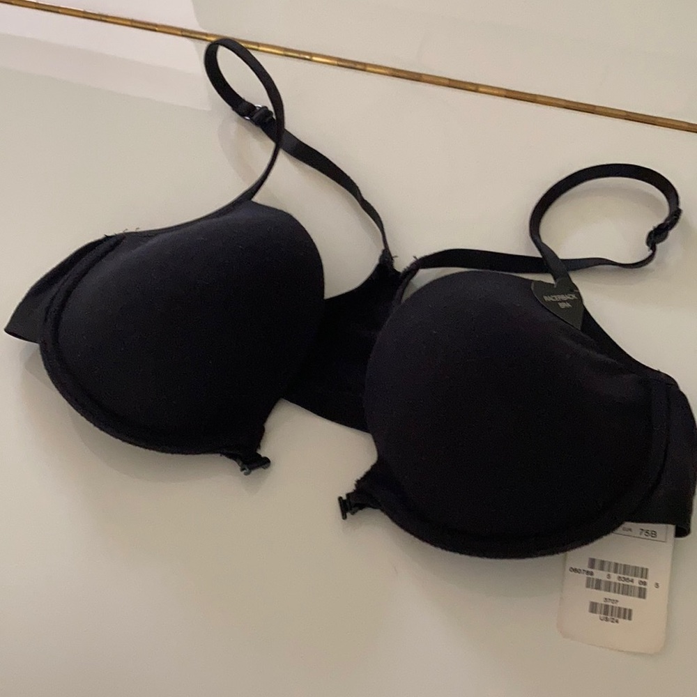 Black bra racerback light padding 34B